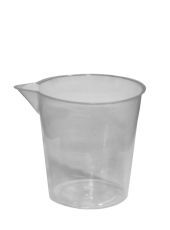 Measuring cup, clear, with raised graduation, 50 ml, 2 ml