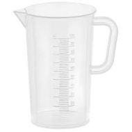 Measuring cup, clear, with raised graduation, 100 ml, 2 ml