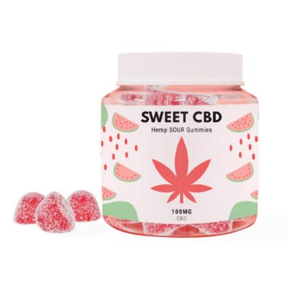 Sweet CBD 100mg Sour Watermelon Gummies 60g