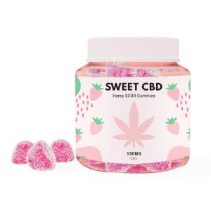 Sweet CBD 100mg Sour Strawberry Gummies 60g