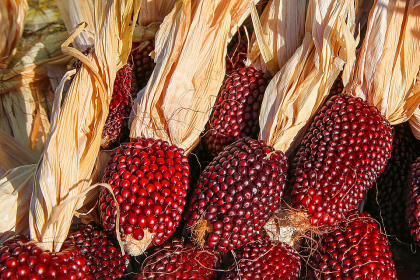 "Strawberry Red" Corn (for Popcorn) 50 seeds (±) / 5 gr