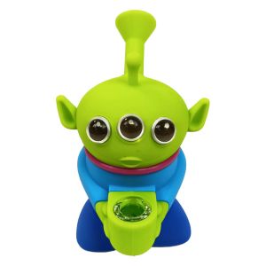 Three Eyed Alien Silicone Bong with Removable Pieces 14cm